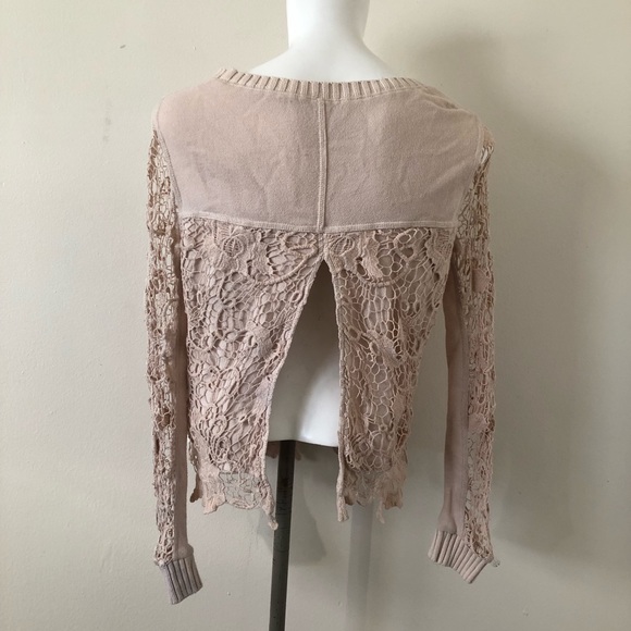 Free People Lace Cottagecore Top Size Small - Picture 3 of 6